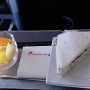 Air Berlin - Airbus A330-223 - 22.01.2014 Düsseldorf - Miami - AB7000 - 2C Business Class - D-ABXB - 10:14 Std.<br />Triangle Sandwich belegt mit Putenbrust, Kräuterfrischkäse, Tomate und Rucola