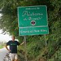 Größe: 135 775 qkm<br />Einwohner: 4 Mio<br />Hauptstadt: Montgomery<br />Das Schild steht an der State Road 16 zwischen Winchester und Guntersville, südlich von Lynchburg/TN