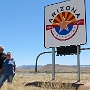 Schild zum 100. Geburtstag des Staates Arizona, 1912 - 2012.<br />Südlich von St. George, ein paar Meter nach dem originalen Schild zu sehen. Auch an anderen Stellen von Arizona steht dieses Schild, in Phoenix alle paar Meter an den Highways.<br />5.6.2012
