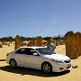Toyota Camry Sportivo VVT-I ab/bis Perth Airport<br />It's a long Way to the Rock Tour - 12.-15.3.2009<br />Knapp 800 Kilometer gefahren.<br />Im Bild in der Pinnacles Desert.<br />Vermieter: Hertz - 349,29 AUD = 180,05 € für 3 Tage