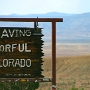 Dieses Schild steht an der I-70 - an der Grenze von Colorado und Utah.<br />18.5.2007 