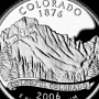 Colorado State Quarter - Longs Peak<br />Banner mit Aufschrift: „Colorful Colorado“