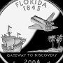 Florida State Quarter - Spanische Galeone, Sabalpalmen, Space Shuttle<br />Beschriftung: „Gateway to Discovery“