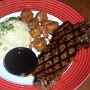 15.8.2009 - Jack Daniels Steak & Shrimps bei TGI Friday in Chicago