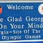 Das Schild steht an der I-75 südlich von Chattanooga.