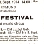 The Great Music Circus - am 28.9.1974, mit Black Oak Arkansas, <br />Chapman & Whitney, dem Electric Light Orchestra, <br />den Heavy Metal Kids und Humble Pie. Rory Gallagher, Peter Frampton uznd Bo Hansson waren nicht angetreten. 