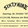 Sixty Nine - Release Bochum - 28.10.1973