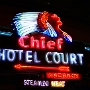 Dieses Schild stand seit ca. 1940 am Chief Hotel auf der Fremont Street. Das Hotel gibt es mittlerweile nicht mehr.