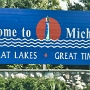 Welcome to Michigan - auf der I-75 aus Toledo kommend.
