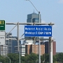 Welcome to Missouri, aus Kansas kommend mit Blick auf Kansas City, das bekanntlich in Missouri liegt.....