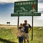 am Highway 87 an der Grenze nach South Dakota<br />Auf dem Schild ist der Chimney Rock verewigt<br />19.5.2014