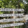 Mehrere Wasserfälle an der Nähe von Seneca, dem Dorf, in dem die erste Frauenrechtsbewegung der USA gegründet wurde.<br />besucht am 11.8.2019