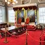 Tisch, den Edward Cornwallis auf dem Schiff Beaufort für seine erste Sitzung des Nova Scotia Council, The Red Chamber (1749), benutzte.