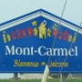 Mont Carmel. alle Dörfer im Bezirk Claire haben bis auf den Namen identische Schilder. Die waren wohl im Paket billgier...