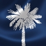 Flagge South Carolina<br /><br />Die Flagge des US-Bundesstaates South Carolina wurde am 28. Januar 1861 offiziell angenommen. Sie stammt allgemeinen Annahmen zufolge von einem Design aus dem Jahre 1775, welches zur Benutzung für Truppen South Carolinas im Amerikanischen Unabhängigkeitskrieg erstellt wurde. 1861 wurde die Palmettopalme hinzugefügt, die für das Fort Moultrie steht, dessen Fundament auf Palmenstämmen errichtet wurde.