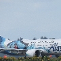 Alaska Airlines - Boeing 737-9 MAX - N915AK "Seattle Kraken Ice Hockey Team" special colours<br />SEA - Waste Water Plant - 17.5.2022 - 9:54 AM