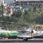 Bangkok Airways - ATR 72-600 - HS-PZH "Sea & Palm Tree" special colours<br />HKT - 28.3.2023 - Louis' Runway View Hotel Zimmer 403 - 8:44