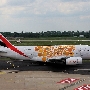 Emirates - Airbus A380-861 - A6-EOV "Expo 2020 Opportunity/Orange" Livery<br />DUS - Besucherterrasse - 26.4.2019 - 14:51