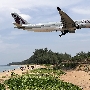 Qatar Airways - Airbus A330-302 - A7-AEG<br />HKT - 21.3.2023 - Mai Khao Beach - 13:25
