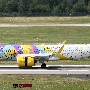 Vueling - Airbus A320-271N - EC-NDC "Eurovision Song Contest" special Colours, dieselbe Maschine alswie im letzten Bild<br />DUS - Parkhaus P7 - 13.7.2022 - 15:00