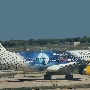Vueling - Airbus A320-232(WL) - EC-MYC "Disneyland Paris - Spider-Man / Captain America" special colours<br />BCN - Terminal 1 Gate B67 - 29.8.2023 - 16:04<br />
