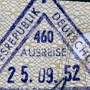 25.9.1952 - damals gab es auch noch Ausreisestempel