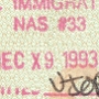 9.12.1993<br />Nassau//Bahamas. Den USA-Einreisestempel gab's es schon vor dem Abflug