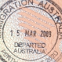 15.3.2009<br />Perth/Australia - Ausreisestempel