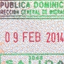 9.2.2014<br />Punta Cana - Dominikanische Republik - Ausreisestempel
