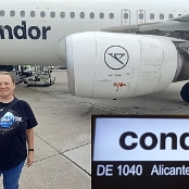 19.06.2023 - Condor operated by Heston Airlines - Airbus A320-214 - LY-NRU - Düsseldorf - Alicante - DE1040 - 2F/Business Class - 2:32 Std.
