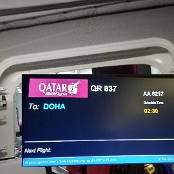 VolkerFly - 31.03.2023 - Qatar Airways - Boeing 787-9 Dreamliner - A7-BHI - Bangkok/BKK - Doha - QR837 - 28H7Exit Seat - 6:45 Std.