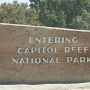 Dieses Eingangsschild steht an der Grenze zum Burr Trail<br />1.4.2003