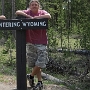 Dieses einfache Schild steht am Yellowstone National Park, bei der Fahrt von West Yellowstone in den Park.<br />29.5.2012